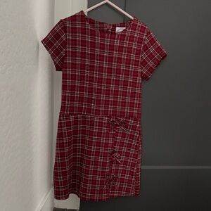 Girls Zara Red Plaid Kids Dress